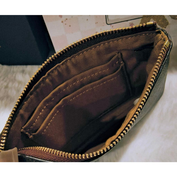 Women's Coach Brown Signature Logo Wristlet - Picture 7 of 8